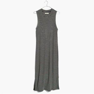 NWOT! Madewell Ribbed Mockneck Midi Dress in Stripe